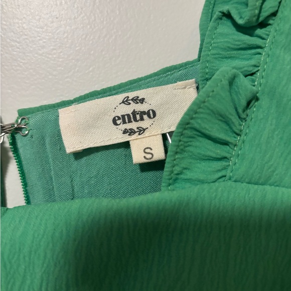 Entro Green Ruffle Dress - Picture 3 of 4